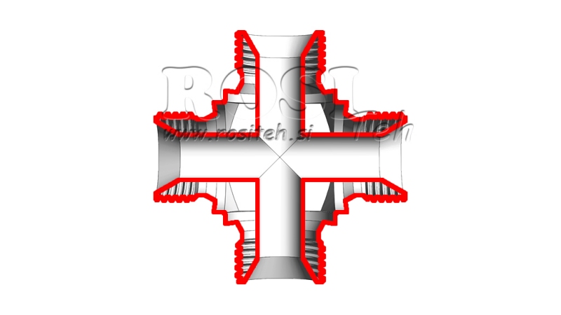 HYDRAULIC T COM BSP MALE CROSS 3/8