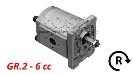 HYDRAULIC PUMP GR.2 6 CC RIGHT - FLANGE