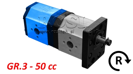 HYDRAULISK PUMPE 30C50X242 BAK GR.3 50 CC HØYRE