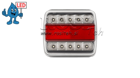 LED BAKLYS FOR TRAILER KOMBINERT 4 FUNKSJONER 12V HVIT