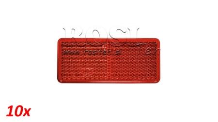 PRAVOKOTNI ODSEVNIK RDEČI 105x48 (10kom)