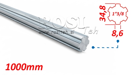 KARDANO VELENAS SU IŠILGINIAIS DANTIMIS 1-3/8 (1000 mm)