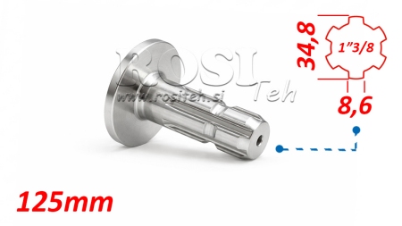 P.T.O. ADAPTER WITH FLANGE 1 3/8