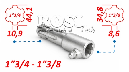 ΠΡΟΣΑΡΜΟΓΕΑΣ P.T.O. ΜΕ ΠΙΝΑΚΑ από 1”3/8 σε 1”3/4