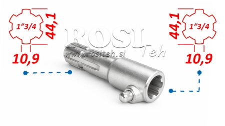 ADAPTADOR P.T.O. COM PINO de 1”3/4 a 1”3/4