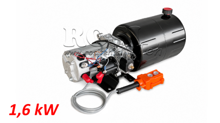 MINI HYDRAULIC POWER-PACK UNIT 12V DC - 1.6KW = 2.1CC - 8 LITERS - SINGLE-PHASE UNIT (METAL)