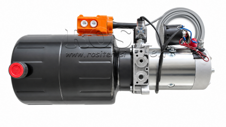 MINI HYDRAULIC POWER-PACK UNIT 12V DC - 1.6KW = 2.1CC - 8 LITERS - SINGLE-PHASE UNIT (METAL)