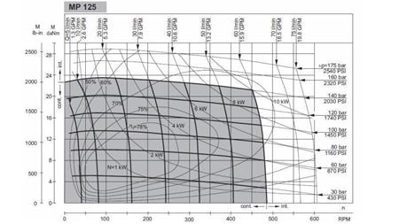 HYDRAULIC MOTOR MP 125 - FUNCTIONAL DIAGRAM