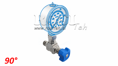 HYDRAULIC VALVE FOR MANOMETER 90°