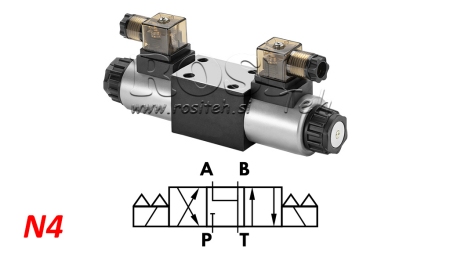 HYDRAULIC ELECTROMAGNETIC VALVE KV-4/3 CETOP 3 12/24/230V N6