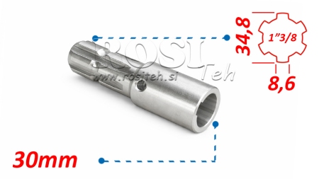 KARDÁN ADAPTER 1-3/8 - FURAT fi 30 mm (145 mm)