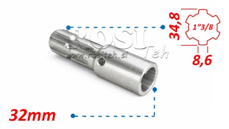 P.T.O. ADAPTERI 1”3/8 - HOLE dia32mm