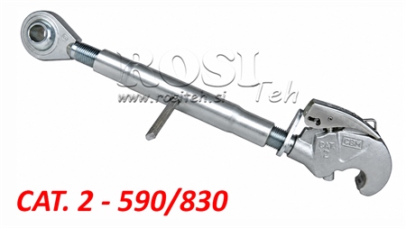 GJENGET MEKANISK TOPPSTAG MED FANGHAKE KAT 2 - M30X3 - 590/830