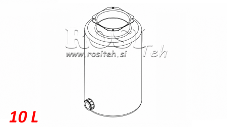 METAL TANK ROLL PP 10 LITERS HORIZONTAL-VERTICAL