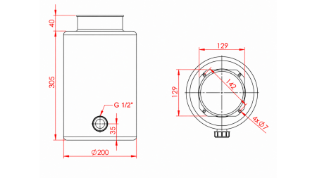 METAL TANK ROLL PP 10 LITERS HORIZONTAL-VERTICAL
