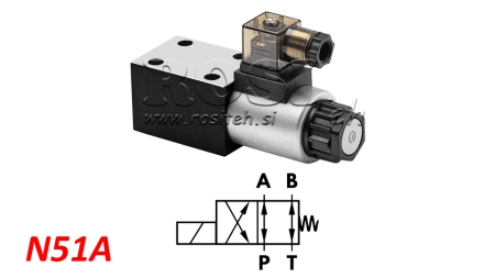 HIDRAULINIS ELEKTROMAGNETINIS VOŽTUVAS KV-4/2 CETOP 3 12/24/230V N51A