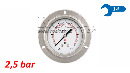 MANOMETER DN63 REAR 0 - 2.5 BAR - 1/4