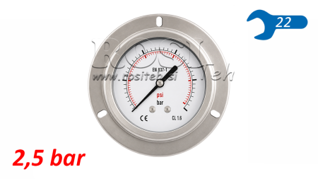MANOMETER DN100 REAR 0 - 2.5 BAR - 1/2