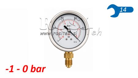 VACUUM METER DN63 VERTICAL -1 - 0 BAR - 1/4
