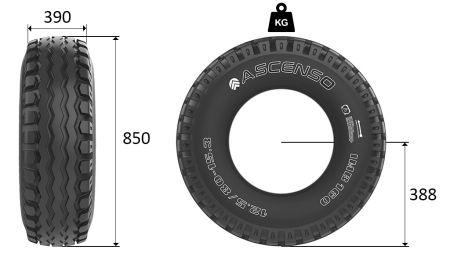 15.0/55-17 TIRE AW909 14PL