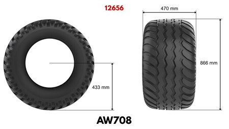 19,0/45-17 TYRE AW708 - 14 PR