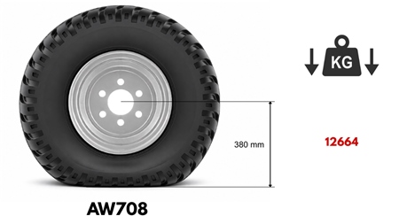 19.0/45-17 PNEVMATIKA AW708 14pl S PLATIŠČEM 16,00X17