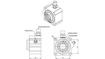 Dimensjoner HYDRAULISK PUMPE DRIFT - ZF ALUMINIUM MED BRYTER