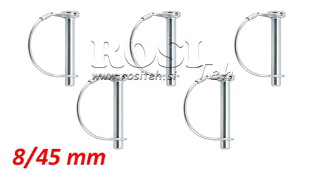 COMPLETE SAFETY CLIPS SEMI-CIRCULAR Φ 8/45 MM (5PCS)