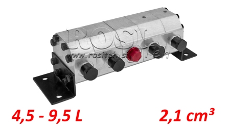 HIDRAVLIČNI ZOBNIŠKI DELILNIK PRETOKA 4/1 (4,5-9,5lit - max.240bar) 2,1cc/SEG