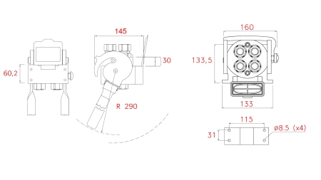MULTI-FASTER COUPLING 4WAY BSP1/2