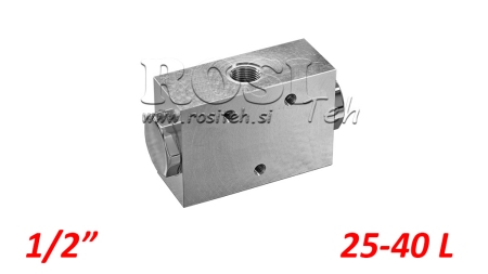 DIVISEUR DE DEBIT HYDRAULIQUE V1025 DFL 25-40 LIT - 3/8 - 250 BAR (MAX.300 BAR) BOITIER EN METAL