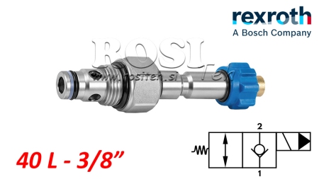 HYD. OTEVŘENÝ ELEKTROMAGNETICKÝ KONTROLER PRO 2-CESTNÝ VENTIL REXROTH 3/8 40-LIT