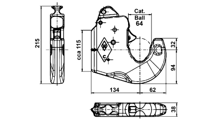 TREKKARM FANGHAKE KAT.3 WALTERSCHEID