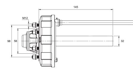 PUSIAŠIS SU STABDŽIAIS - 450 kg (4 VARŽTAI) - 145 mm