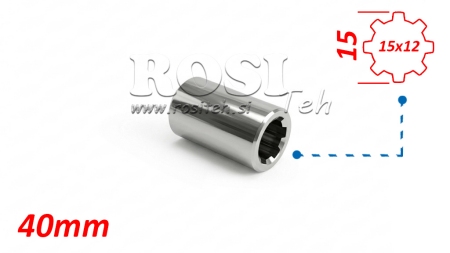 PTO ADAPTER BUSH 15x12 (8 SPLINES) (40 mm)