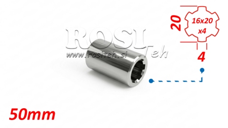 PTO ADAPTER BUSH 16x20x4 (6 SPLINES) (50 mm)