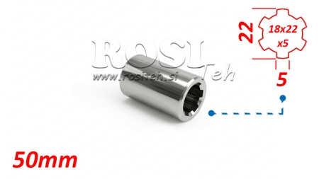 PTO ADAPTER BUSH 18x22x5 (6 SPLINES) (50 mm)