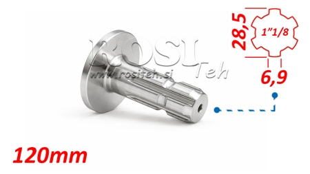 PTO ADAPTER WITH FLANGE 1-1/8 (120 mm)