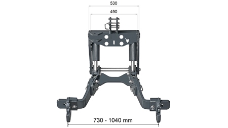 FRONT HYDRAULIKK UNIVERSAL KIT CAT. 2 - FLEX FOR TRAKTOR 1500 KG (RAL ETTER EGET VALG)