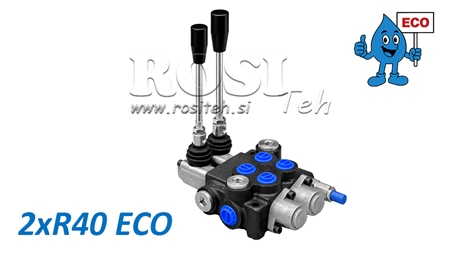 HYDRAULIC MANUAL VALVE – 2-SECTION DIRECTIONAL CONTROL VALVE 2xR40 ECO
