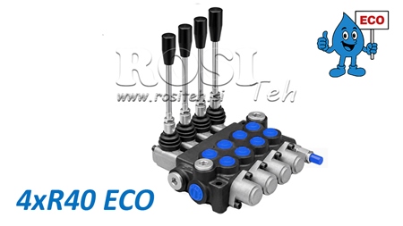 HYDRAULIC MANUAL VALVE – 4-SECTION DIRECTIONAL CONTROL VALVE 4xR40 ECO