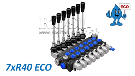 HYDRAULIC MANUAL VALVE – 7-SECTION DIRECTIONAL CONTROL VALVE 7xR40 ECO