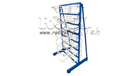 STAND FOR UNWINDING HYDRAULIC HOSES