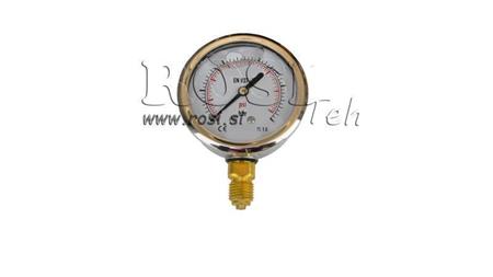 MANOMETER DN63 VERTIKAL 0 - 60 BAR - 1/4
