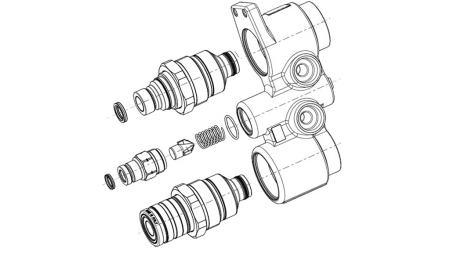 MULTIFASTER BLOCK WITH QUICK COUPLINGS