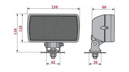 TRACTOR WORK LIGHT COBO HALOGEN