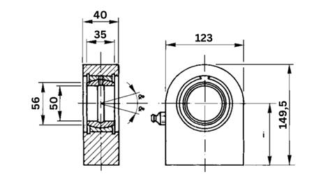 SVEISEØYE LAGER - PLATEFORBINDING FI 50/123