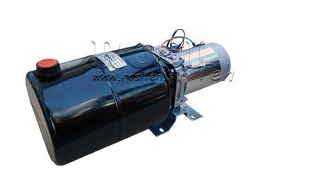 MINI HYDRAULISK AGGREGAT 12V DC - 1.6kW = 2.1cc - 8 lit - enkel retning montering (metall)