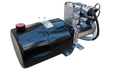 MINI HYDRAULISK AGGREGAT 24V DC - 2.2kW = 2.1cc - 8 lit - 2x toveis montering (metall)