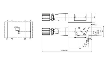 SIKKERHETSVANNE CETOP 3 (A) 15-315 BAR